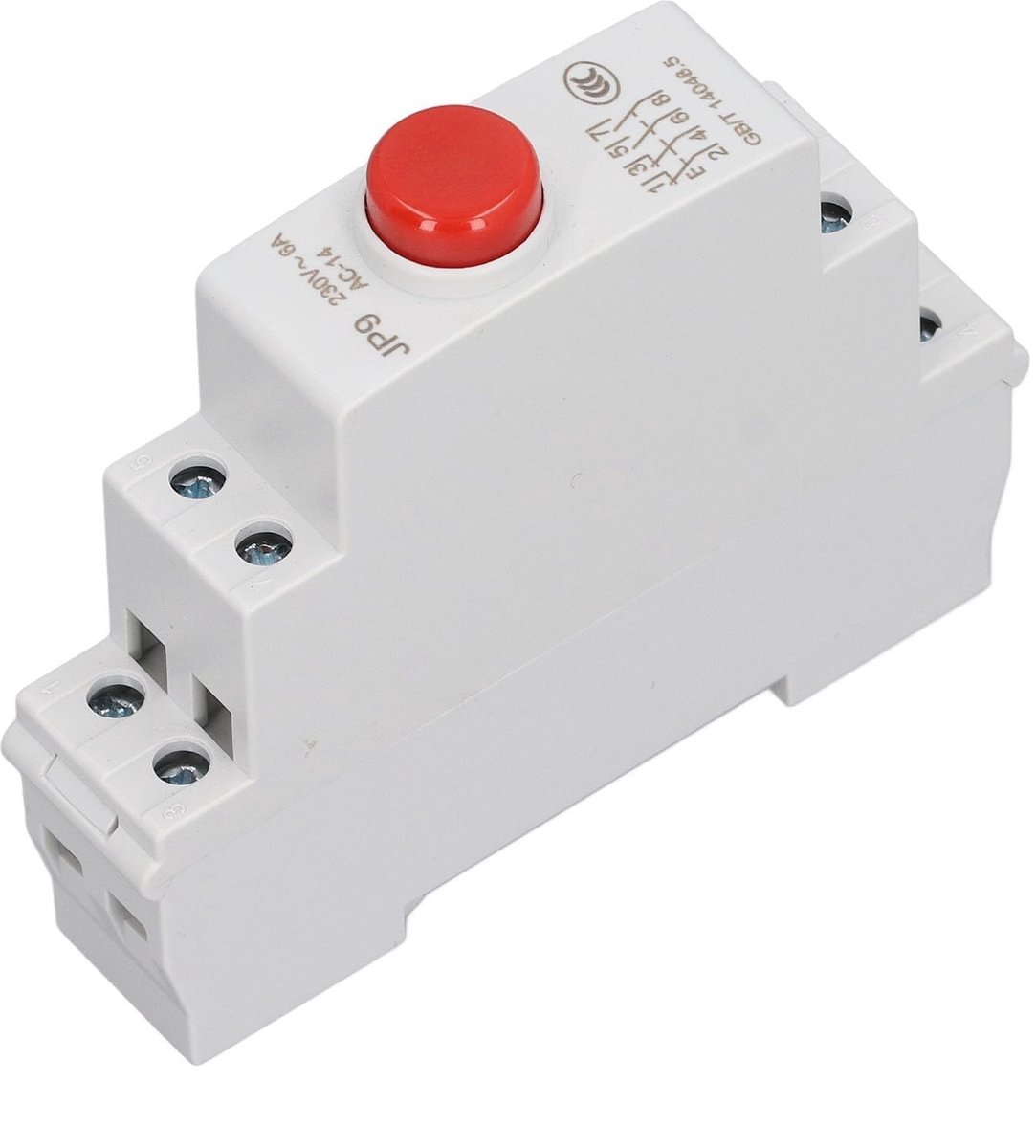 Livia home - Din Rail Drukknop - Drukknop Aan Uit - Geschikt voor Magnetische Starter - Rood - Voor Circuit Controle - IP20 - 6A AC230V