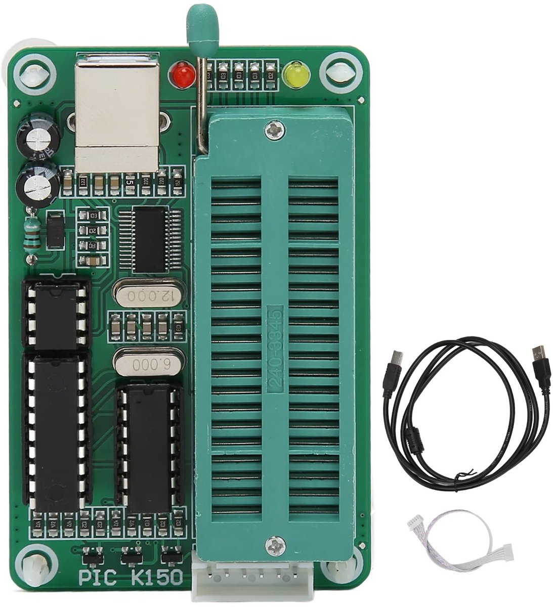 Vlemico K150 Microcontroller - USB Programmer - Compact en gebruiksvriendelijk - 40-pins DIP-programmeeraansluiting - Voor branden en coderen...