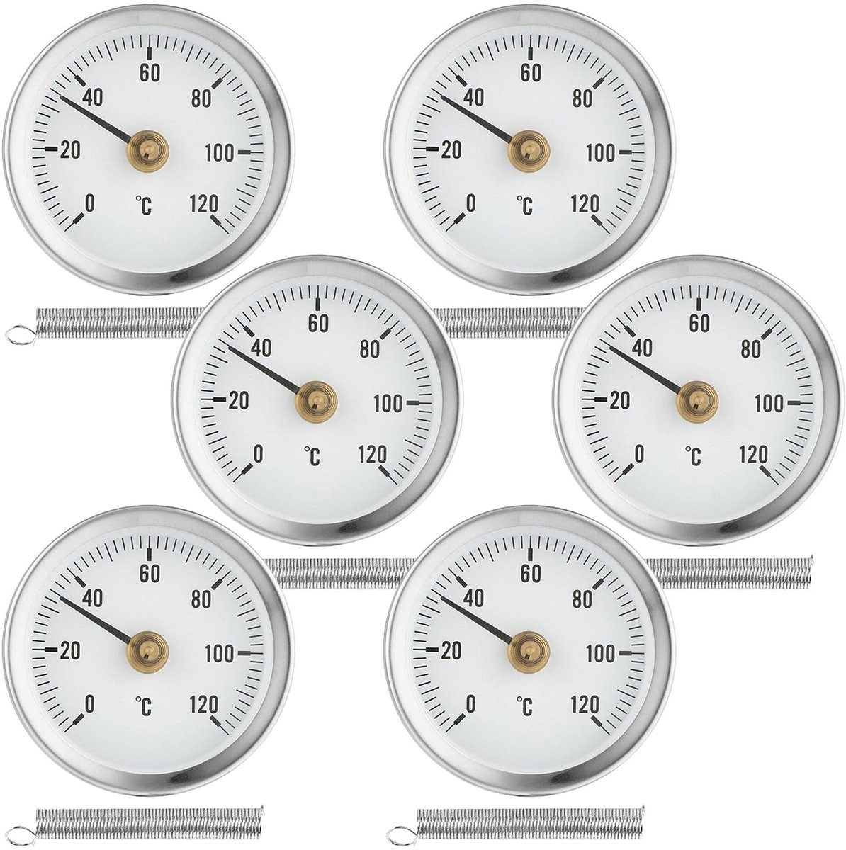 Livia home - Draadloze Thermometer Set - 6 Stuks - Voor buismetingen tot 120°C - Handige thermometer voor diverse toepassingen - Nauwkeurige metingen