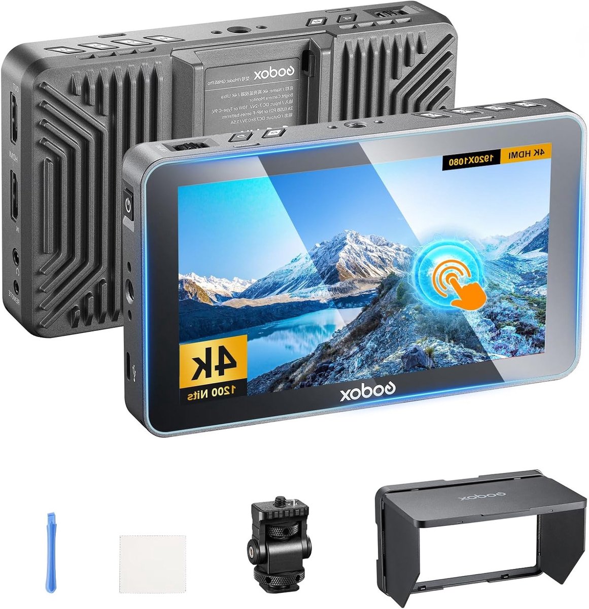 5.5 inch touchscreen veldmonitor voor DSLR-camera's met 4K-resolutie en eenvoudige bediening