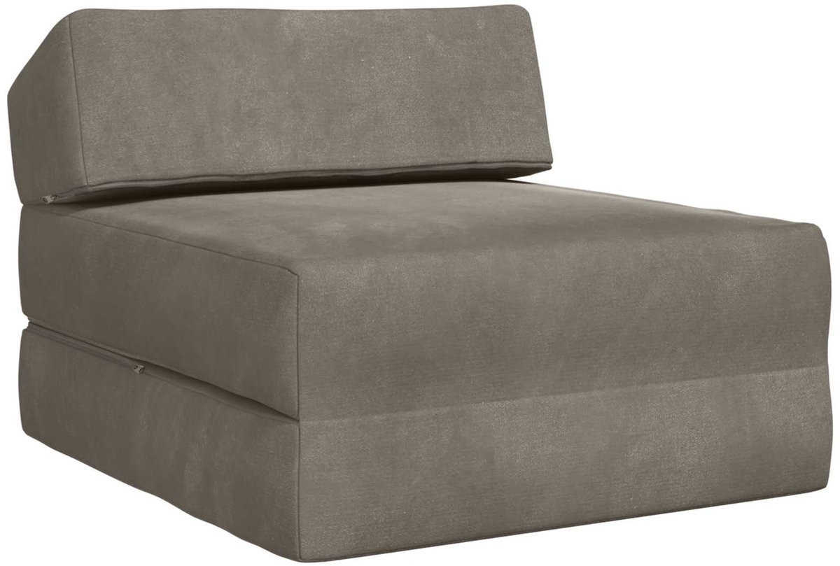 vidaXL Vouwbare - Sofa - Bed - Lichtgrijs - 60 - x - 70 - x - 41 - cm - Stof