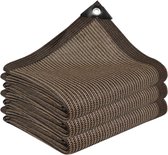 KZQ Zonwerend Doek Bruin 4x5 M Ademend Zonneschermnet Voor Plantenkas Binnenplaats En Balkon Buitengebruik