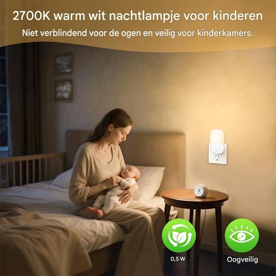 carmdering - Stekkerlamp -LED nachtlampje stopcontact met schemersensor - automatisch aan/uit, 3000K warm wit, energiezuinig, dimbaar, compact ontwerp - gang, slaapkamer, kinderkamer verlichting van Carmdering — afbeelding 4