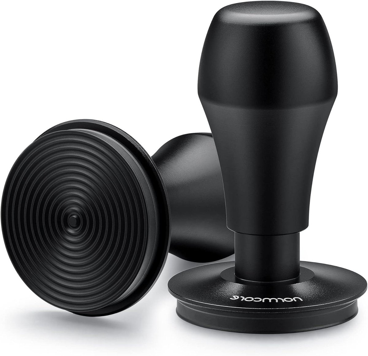 Koffie Tamper - Espresso Stamper - Perfect Espresso - Veerbelast Ontwerp - 58.5mm Diameter - Zwart