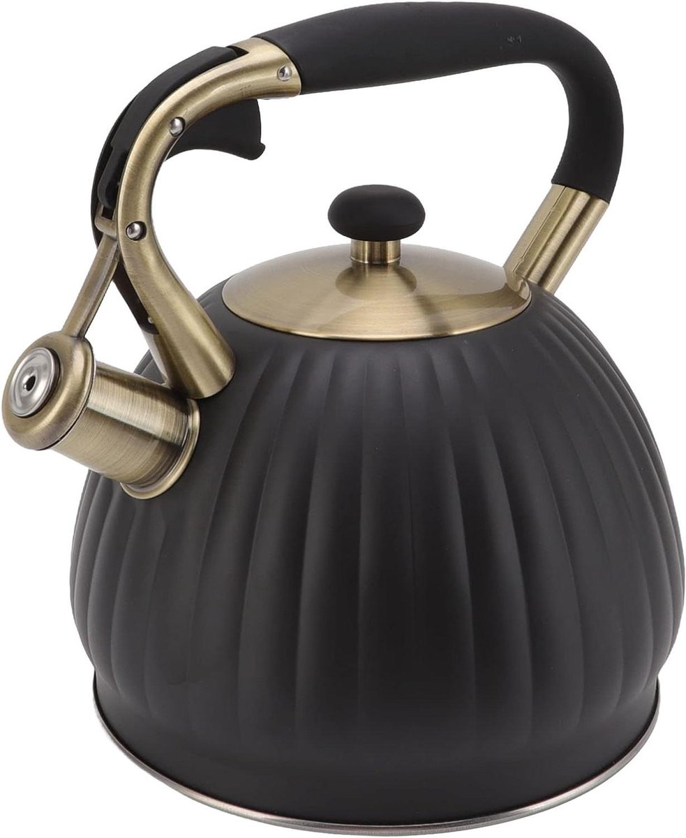 Fluitende Theeketel - Waterkoker RVS - Snel Water Koken - Cool Touch Handvat - 35 Liter - Zwart