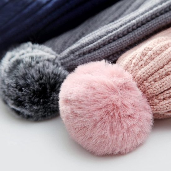 Baby winterset - Muts en sjaal - Warm blijven buiten - Met nekwarmer - One size - Grijs — afbeelding 2