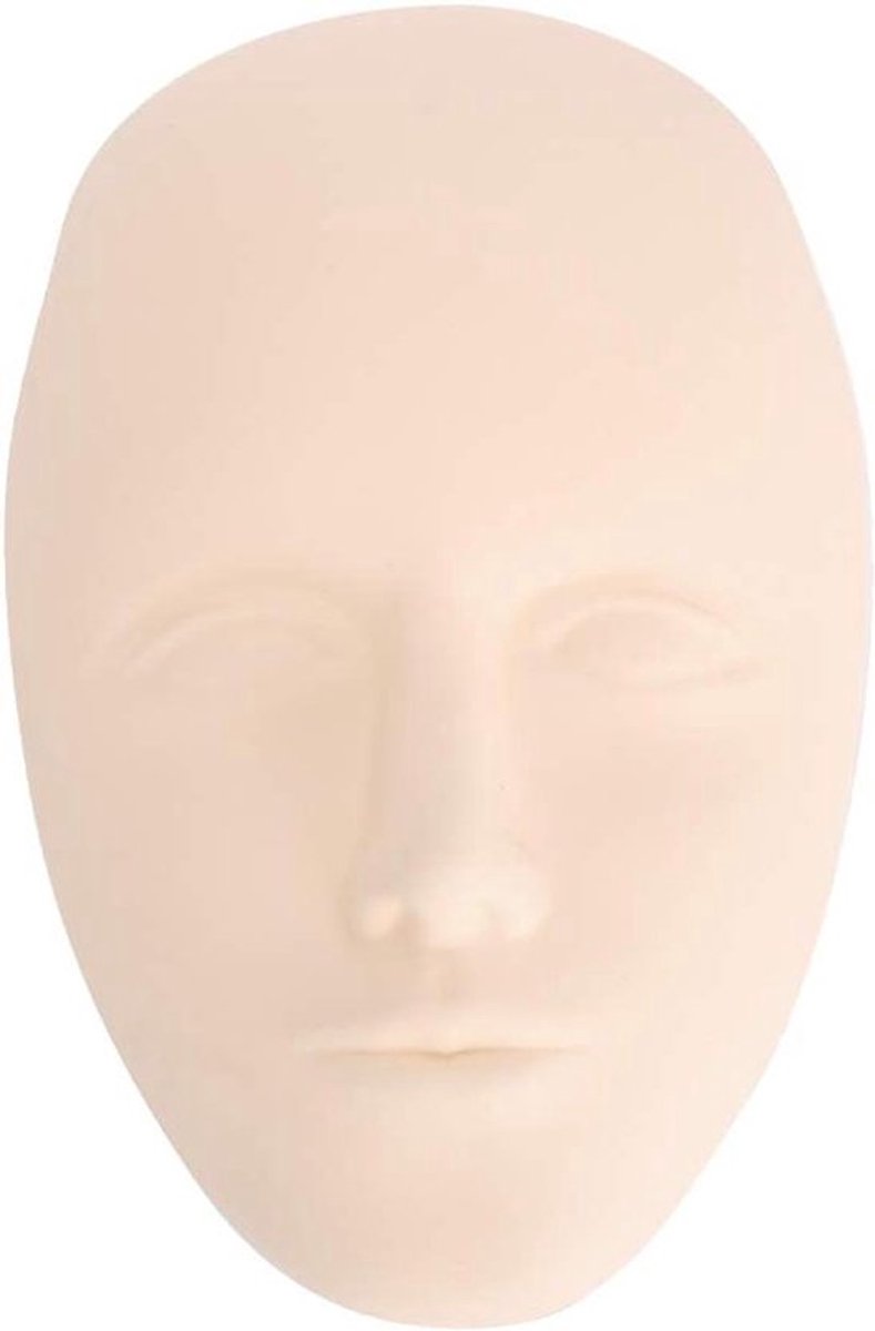 Siliconen 3D mannequin kop voor permanente make-up - wenkbrauwen lippen wimpers - beginners en professionals