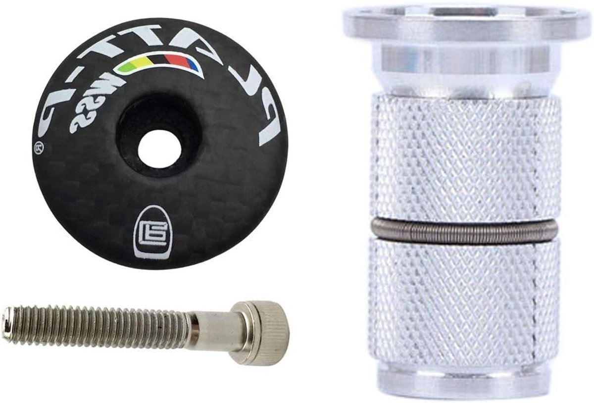 Hoofddeksel voor fiets met 3K carbonvezel, geschikt voor 1-1/8" stuur en vork, lichte en duurzame fietsonderdelen