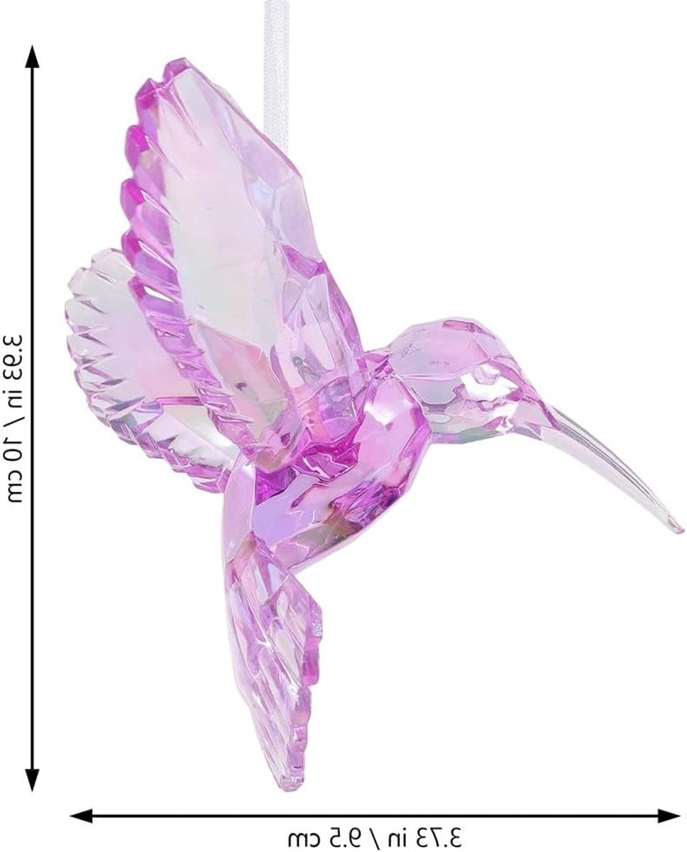 6 Stuks Kristallen Vogel Hangers - Hummingbird Figuren van Acryl voor Decoratie en Sieraden, Heldere Hummingbird Ornamenten en Prismen voor Bomen en Ambachten