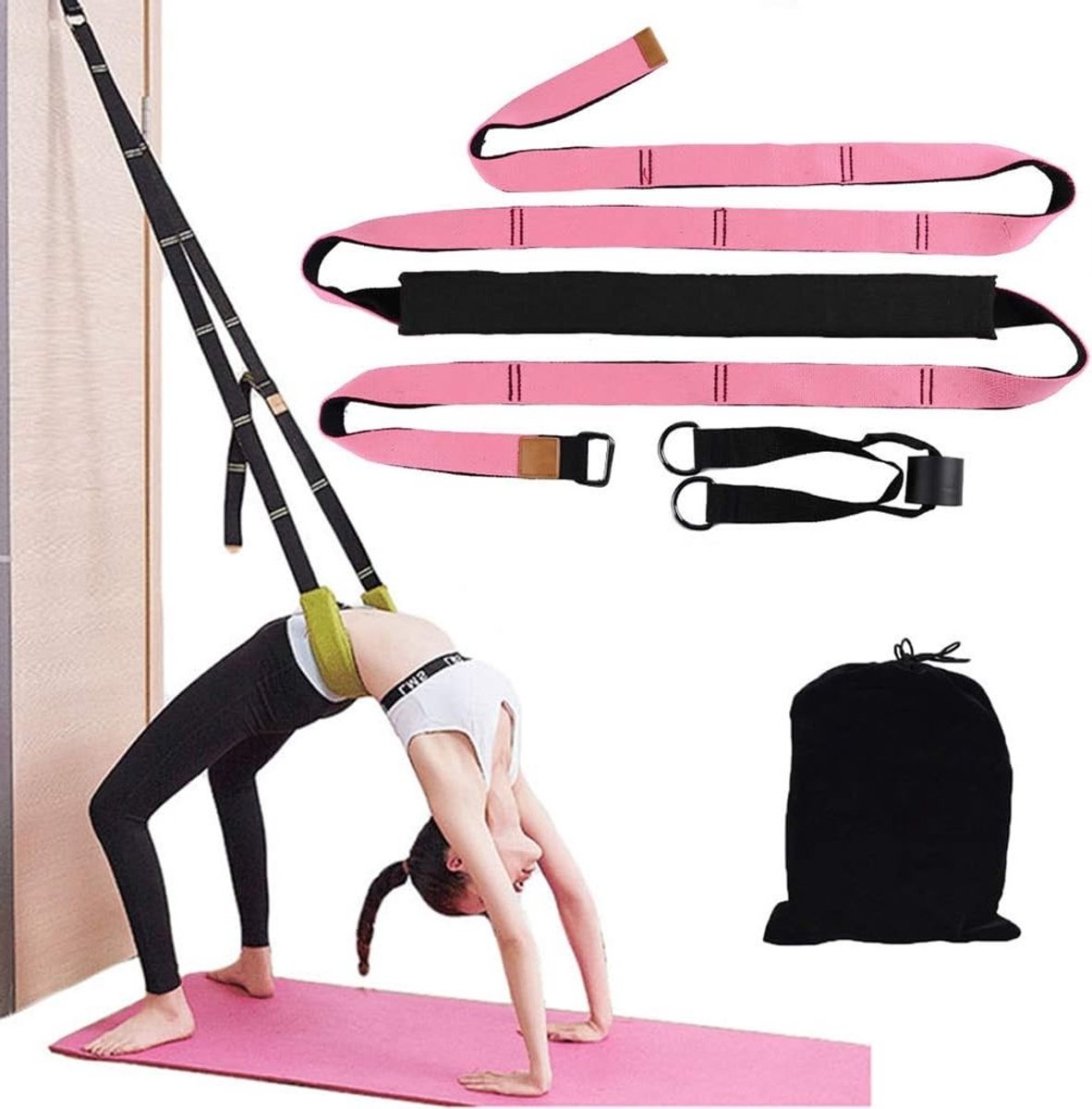 Verbeter je rug- en tailleflexibiliteit met een rekband voor thuis, ideaal voor ballet, yoga en gymnastiek