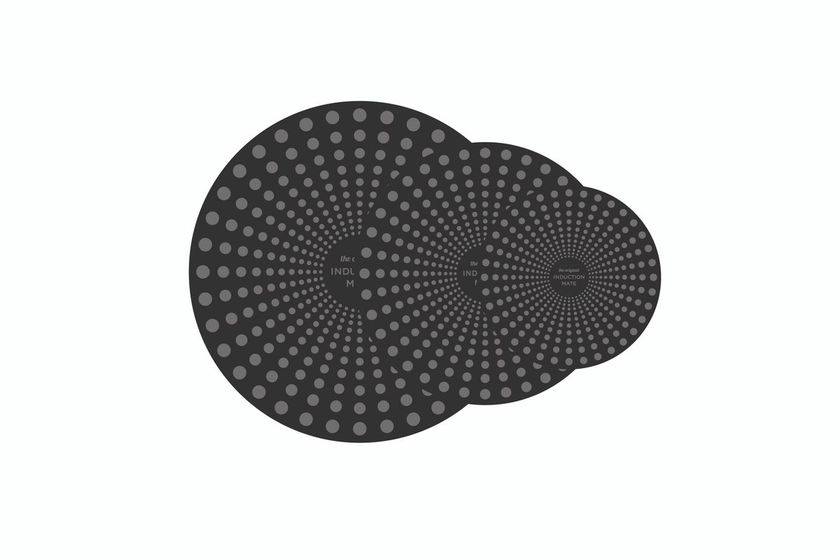 The Original - Inductiemat - inductieplaat beschermmat - set van 3 stuks : 1 x 14 cm / 1 x 20 cm / 1 x 26 cm