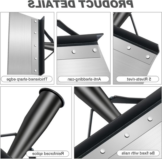 Dailygoods - OFFCUP Multifunctionele tuinschep, roestvrijstalen reinigingsschop, tuinreiniging, onkruid en mos verwijderen, niet inbegrepen handvat, terras onkruidverwijderaar gereedschap van Dailygoods — afbeelding 2