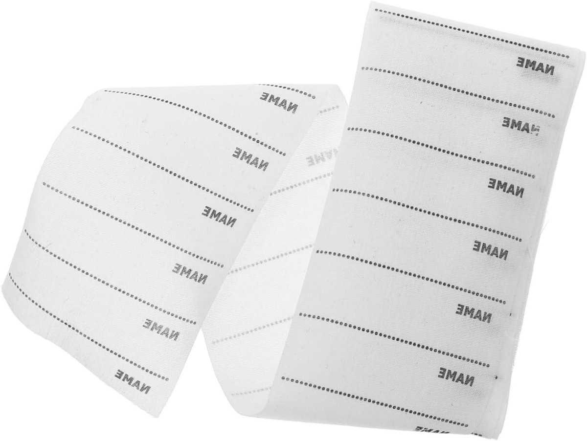 Naamlabels Kleding - Strijklabels Textiel - Kleding Markeren - Wasbaar Duurzaam Materiaal - 100 Stuks - Wit
