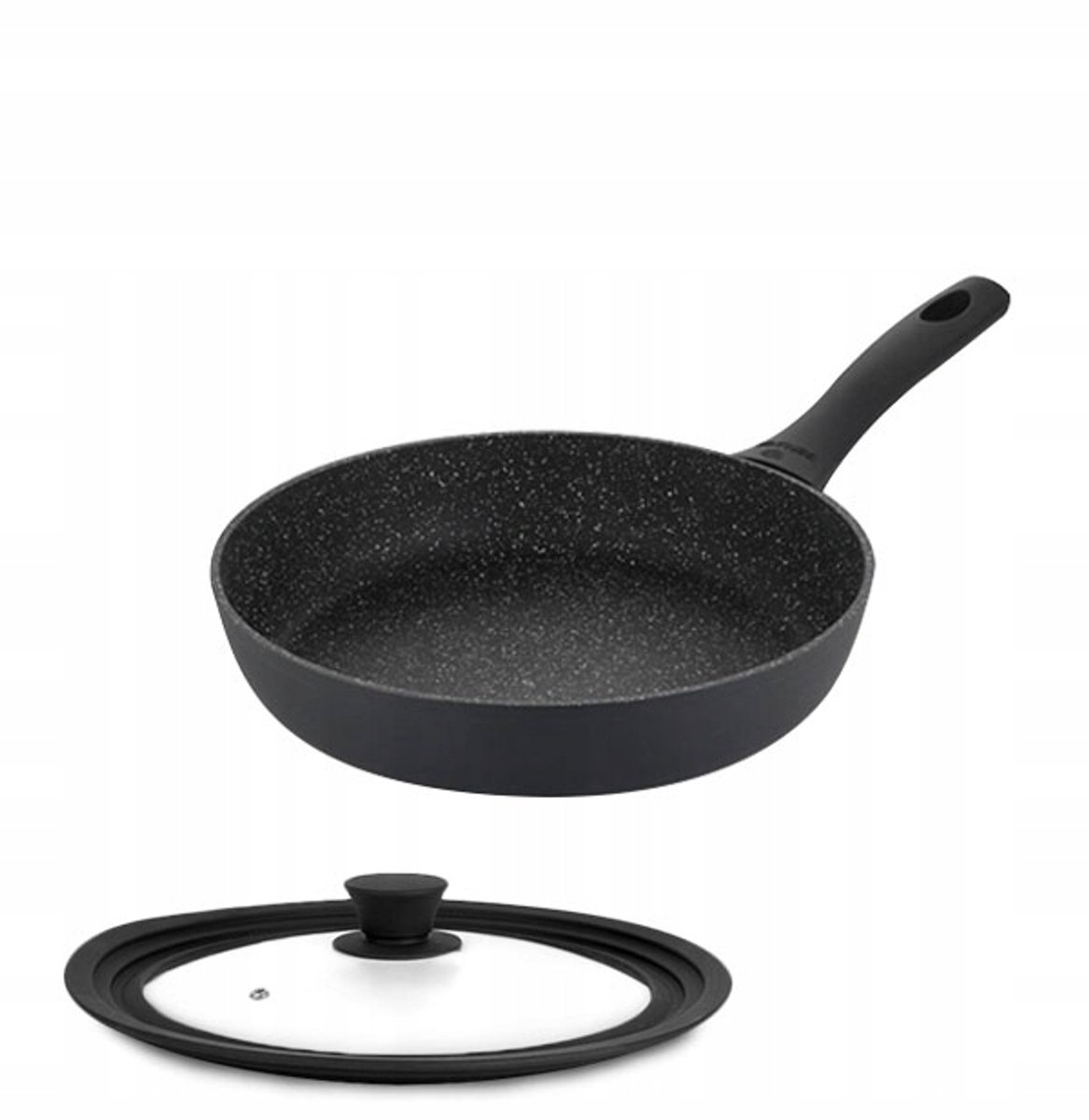 Gerlach Granitex Koekenpan 28 cm met Deksel - Antiaanbaklaag