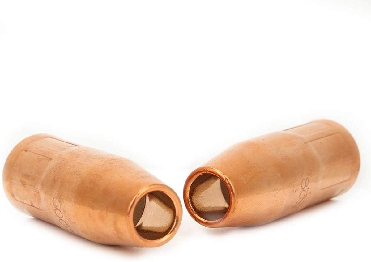 MIG Mondstuk - Laspistool Onderdeel - Metaal Bewerken - Precisie CNC Koper - 2 stuks 1/2 inch - Koperkleurig
