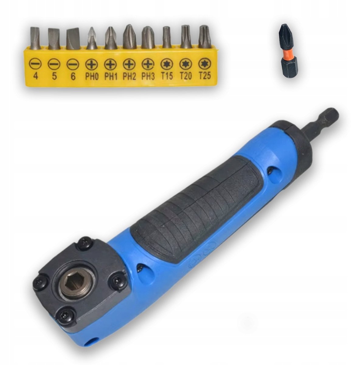 90° Hoekadapter voor boormachines met 10 S2 bits