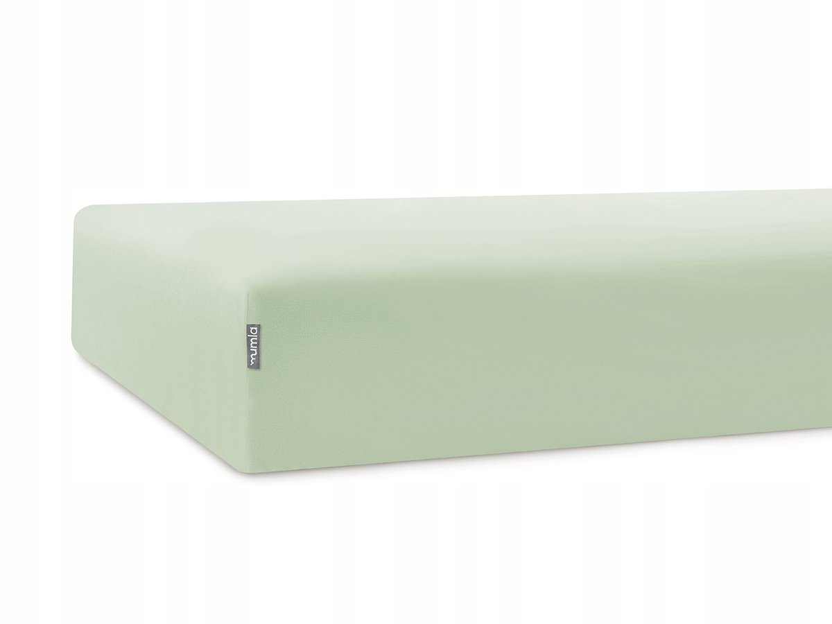 Pistache katoenen hoeslaken met elastiek - 70x140 cm