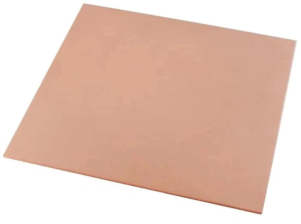 Koperplaat 4 Stuks - Metaalfolie Plaat - Modelbouw Hobby - Hoge Vlakheid - 50x50 mm - Paars