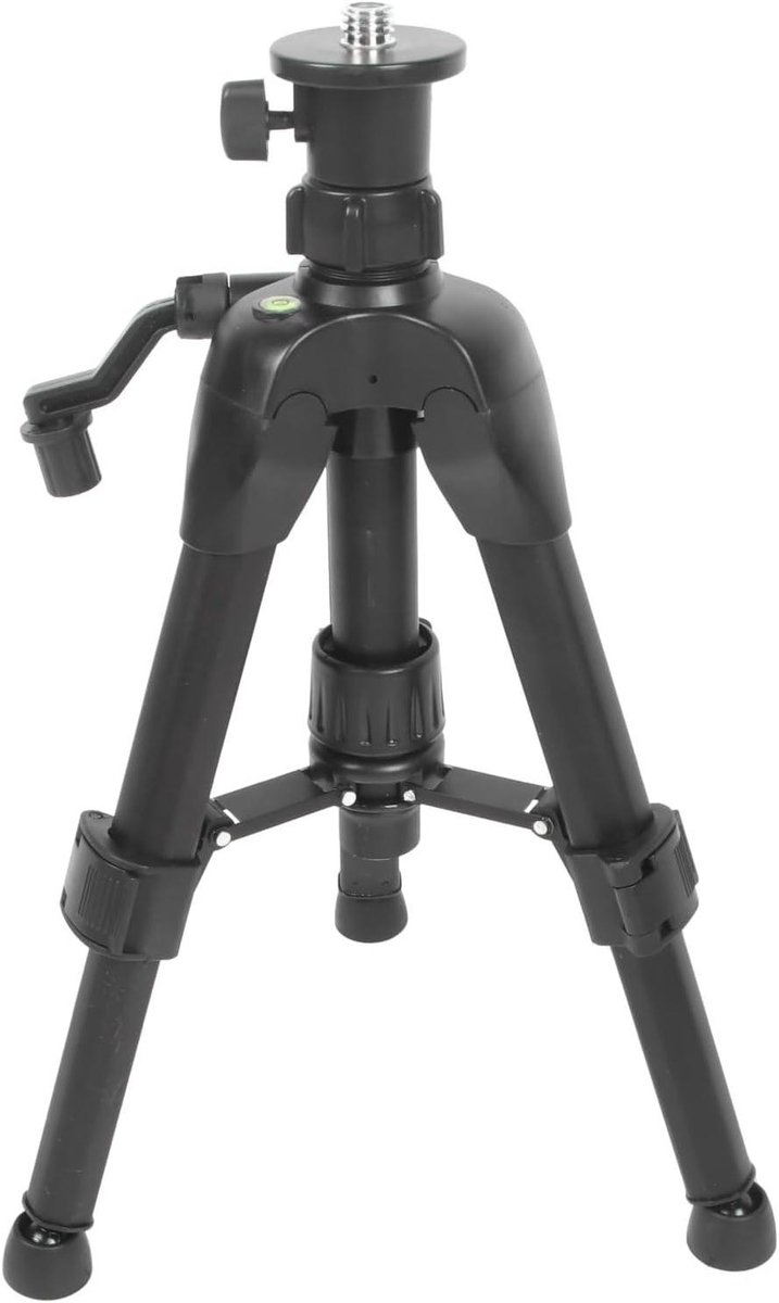 Niveau Statief - Telescopisch Statief - Precisie Metingen - Geïntegreerde Waterpas - Verstelbaar 28-45 cm - Zilver