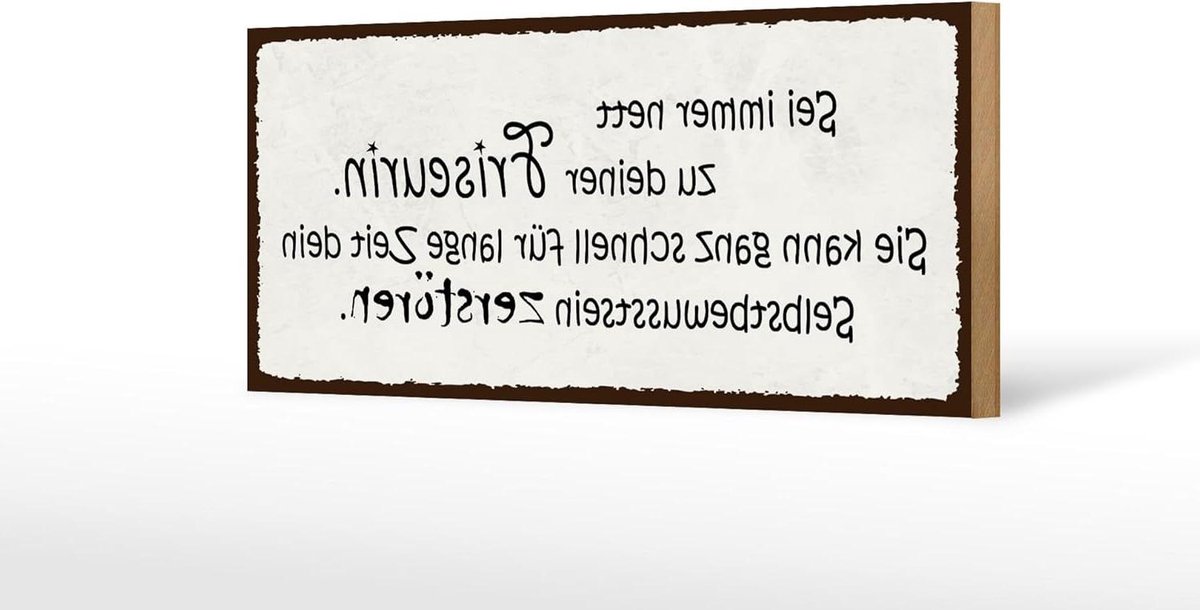 Houten bord spreuk - Decoratie schild - Huis decoreren - Stevige MDF plaat - 27x10 cm - Multicolor