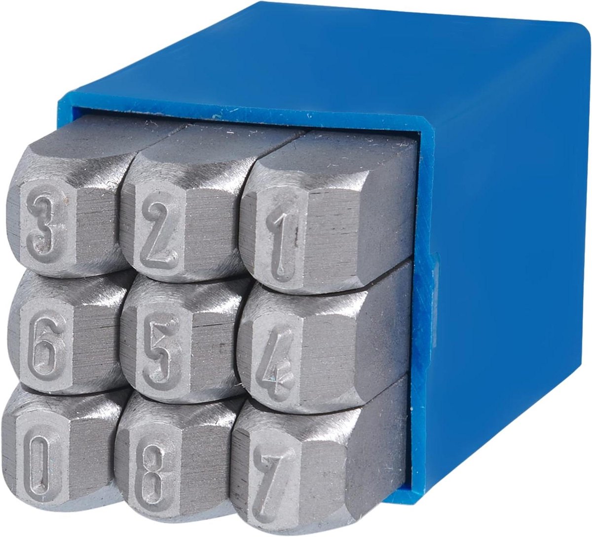 Slagpen Set - Nummerstempels - Metaal Markeren - Hoge Hardheid - 7 mm - Zwart