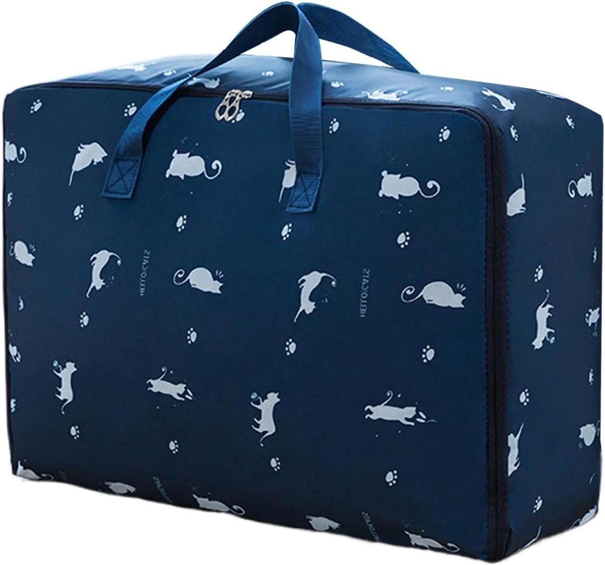 Opbergzakken Dekbedden - Kussen Organizer - Ruimte Besparen - Waterdichte Bescherming - 50 x 30 x 21 cm - Marineblauwe Kat