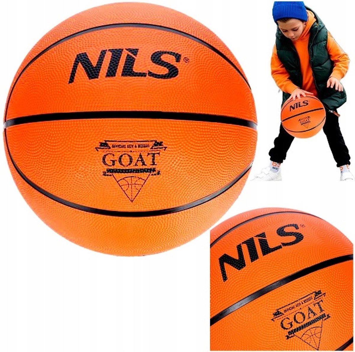 Nils NPK252 Basketbal Maat 5 - Duurzaam & Gripvast voor Kinderen