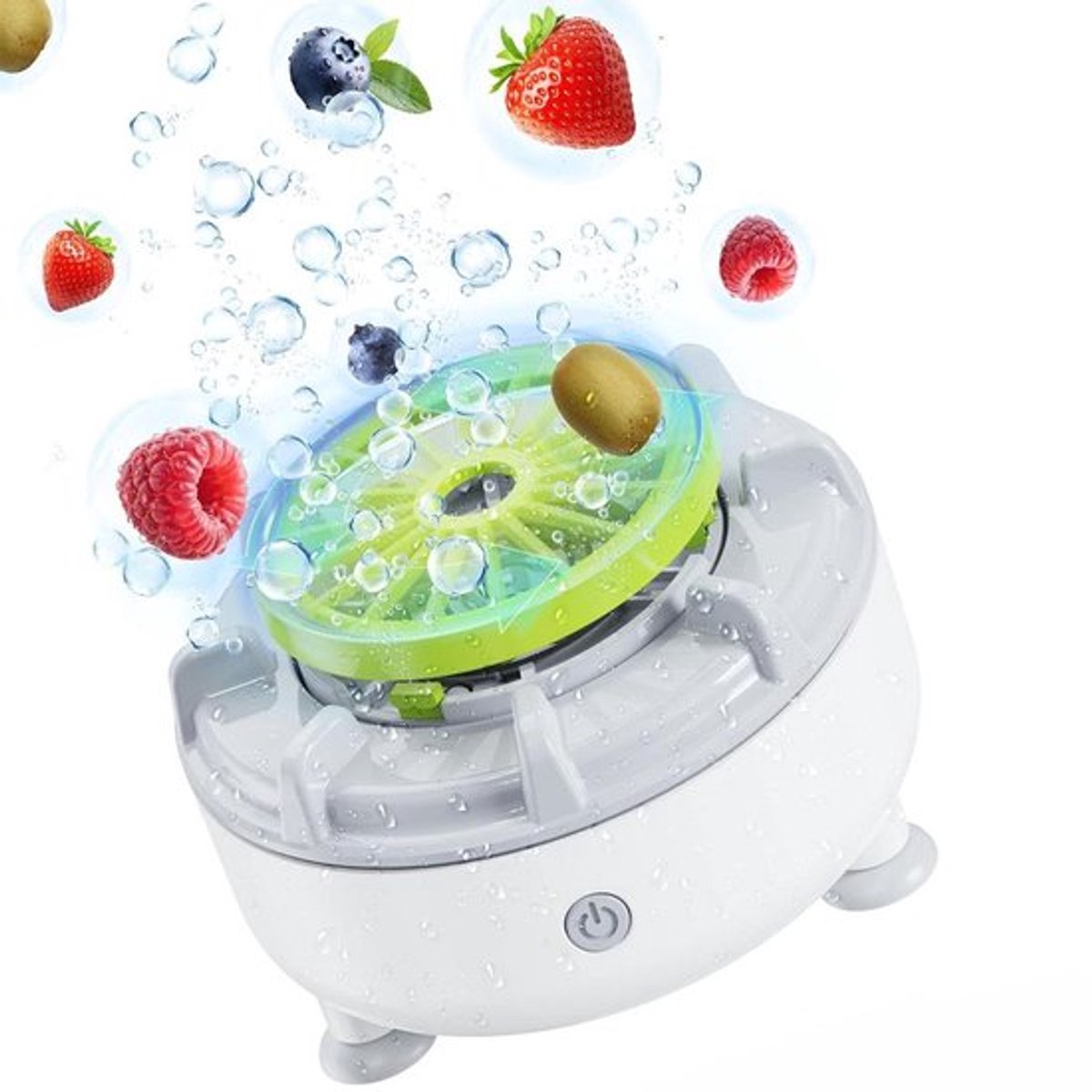 Fruit- en groentewasmachine, roterende wasmachine, maakt gebruik van watercirculatie en hydroxide-ionentechnologie, geschikt voor fruit, groenten en vlees.