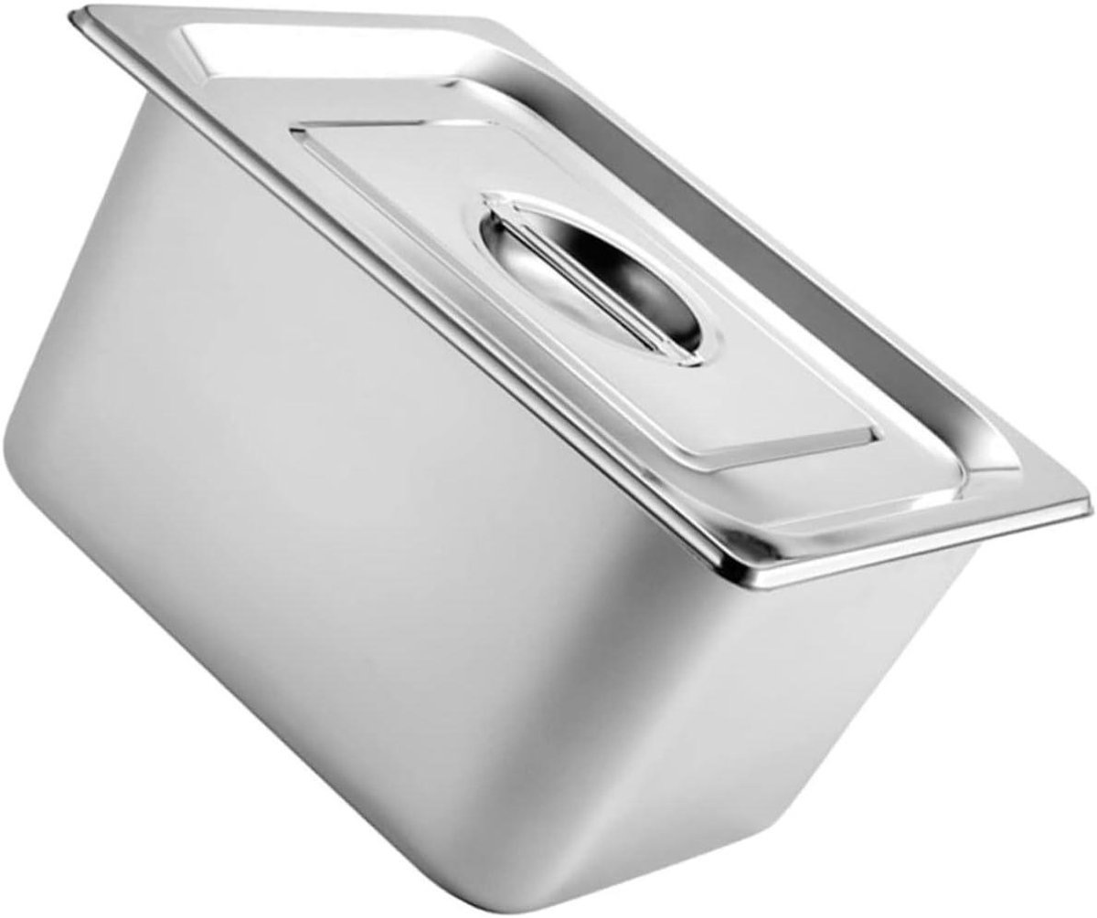 Buffet Pan - Serveerschaal Met Deksel - Eten Presenteren - Roestvrij Staal - 26.5x16.5cm - Zilver
