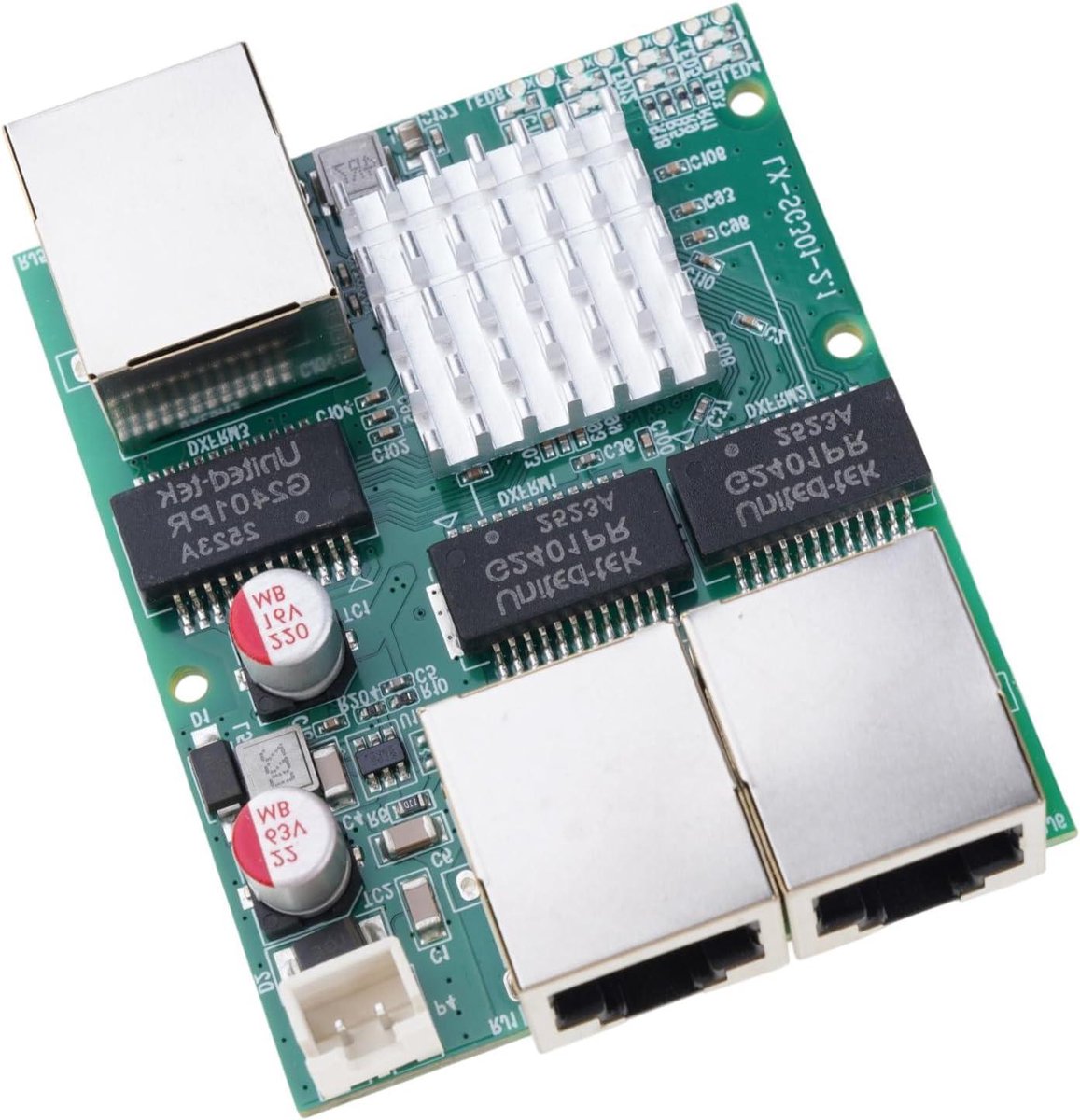 Netwerk Switch Module - Gigabit Hub - Netwerk Uitbreiding - 3 Auto-Sensing Poorten - Miniatuur Formaat - Metaal