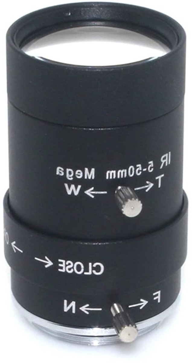 Microscooplens - CS-lens Varifocaal - Industriële Inspectie - Handmatige Iris Zoom - 5-50 mm - Zwart