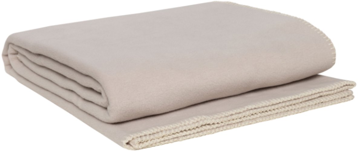 WOOOL Plaid - Fleece LUX (Oatmeal) - 145×200cm