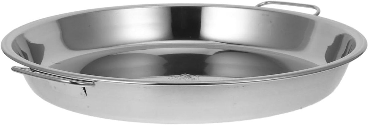 RVS Bakplaat Serveerschaal Oven Ovenschotel Bereiden Met Handvatten 32 x 27 cm Zilver