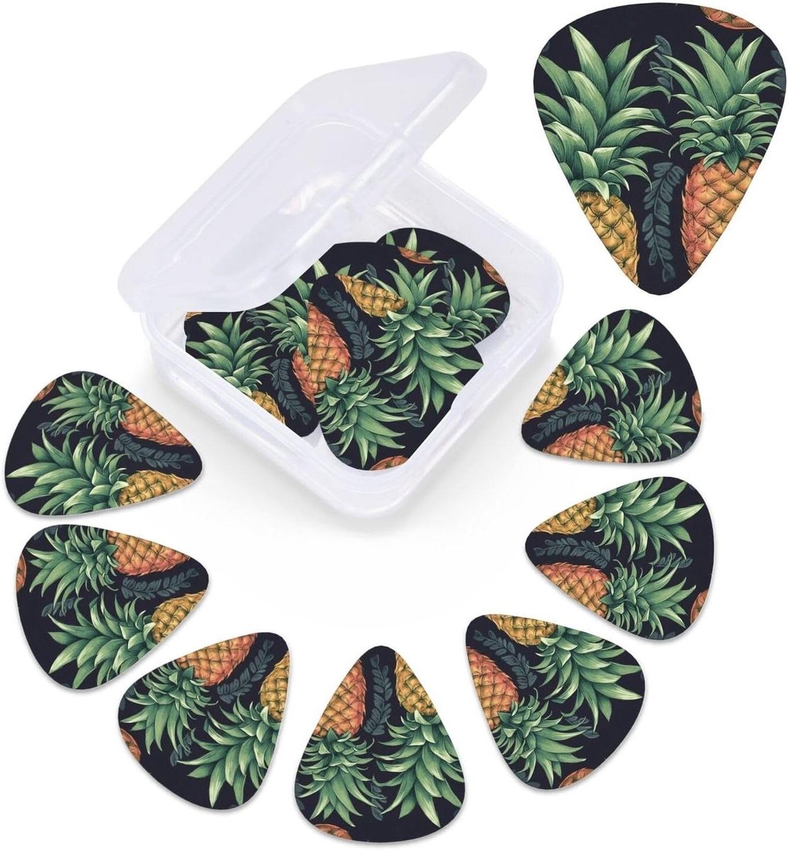 Gitaar Plectrums - Ananas Plectrums - Muziek Maken - Hartvorm Ontwerp - 12 Stuks - Wit