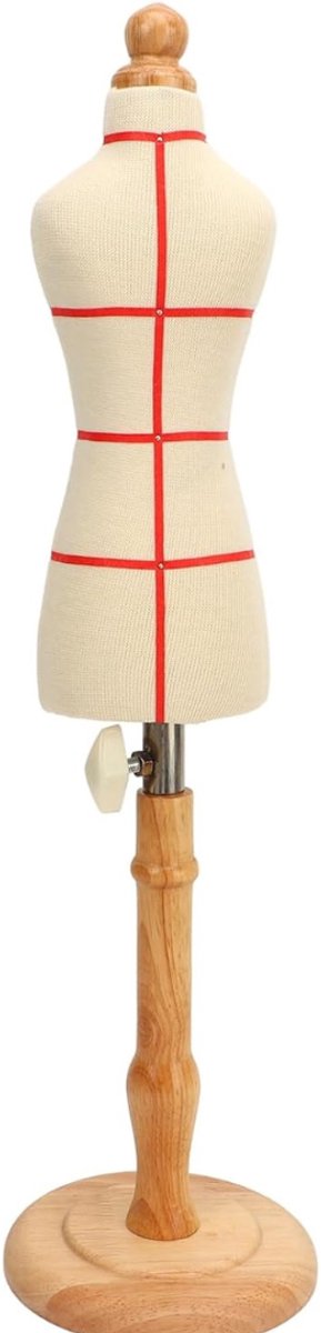 QIN® Paspop Dames - Paspop - Etalagepop - Lichtbruin - 32cm x 26cm x 10cm