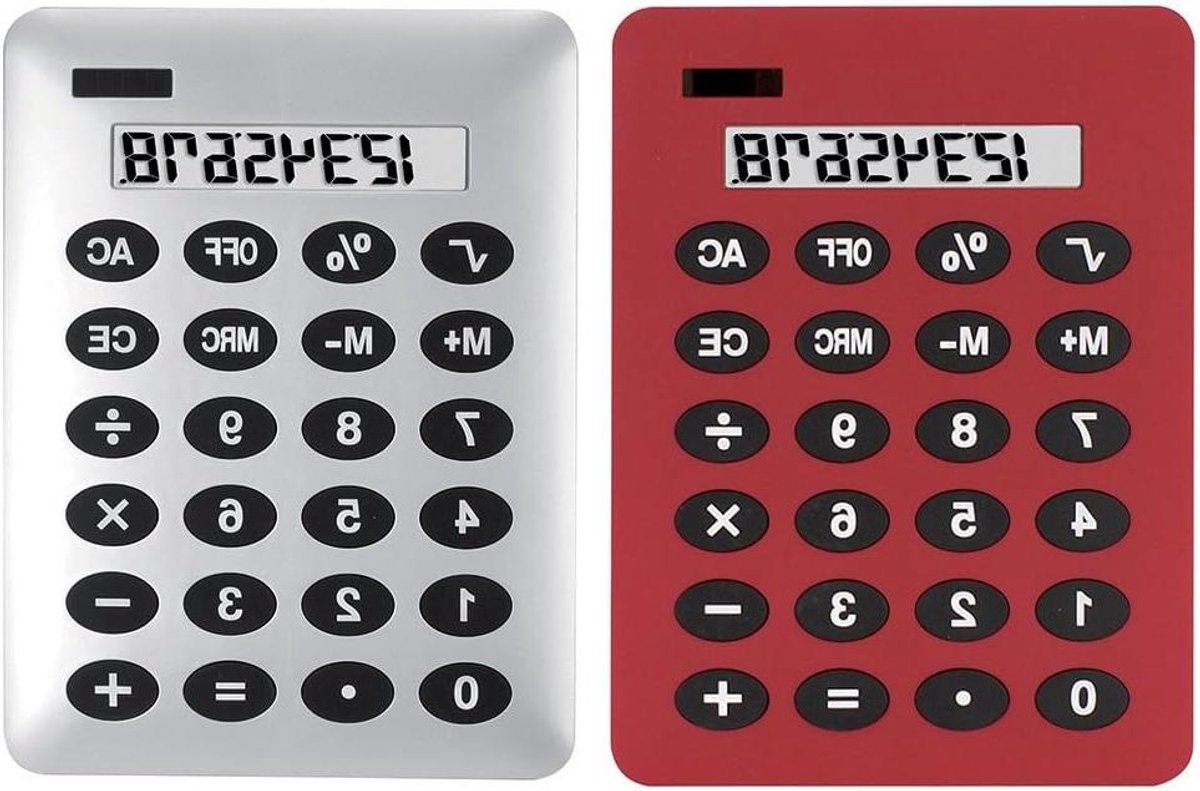 Rekenmachine A4 - Kleurcalculator Basis - Dagelijkse Berekeningen - Groot LCD Display - 8 Cijfers - Meerkleurig