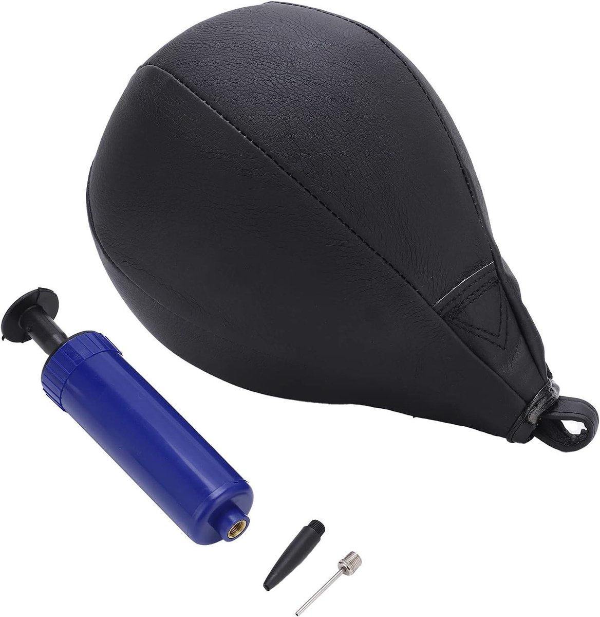 Peervormige Boksbal - Trainingsbal Fitness - Verbeter Snelheid - Robuuste Constructie - 25 cm Lengte - Zwart