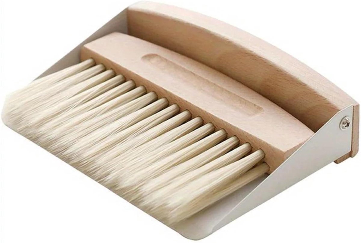 Veegschep Mini set - Bezem stoffer - Bureau reinigen - Draagbaar ontwerp - Compact formaat - Stofpan