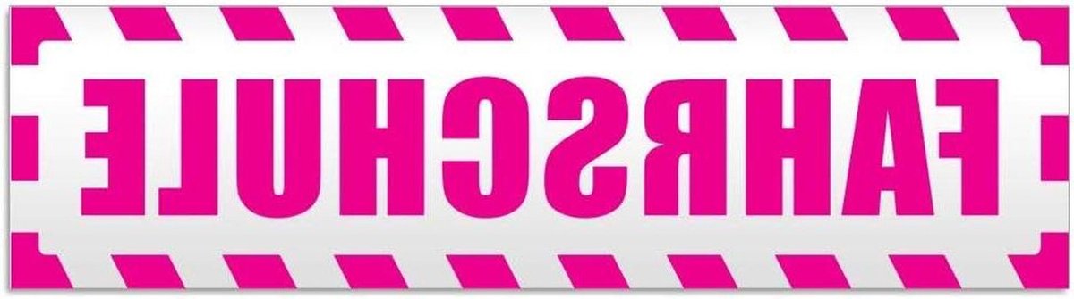 Rijschool sticker - Waarschuwingssticker gestreept - Voertuig decoratie - Gelamineerd weer