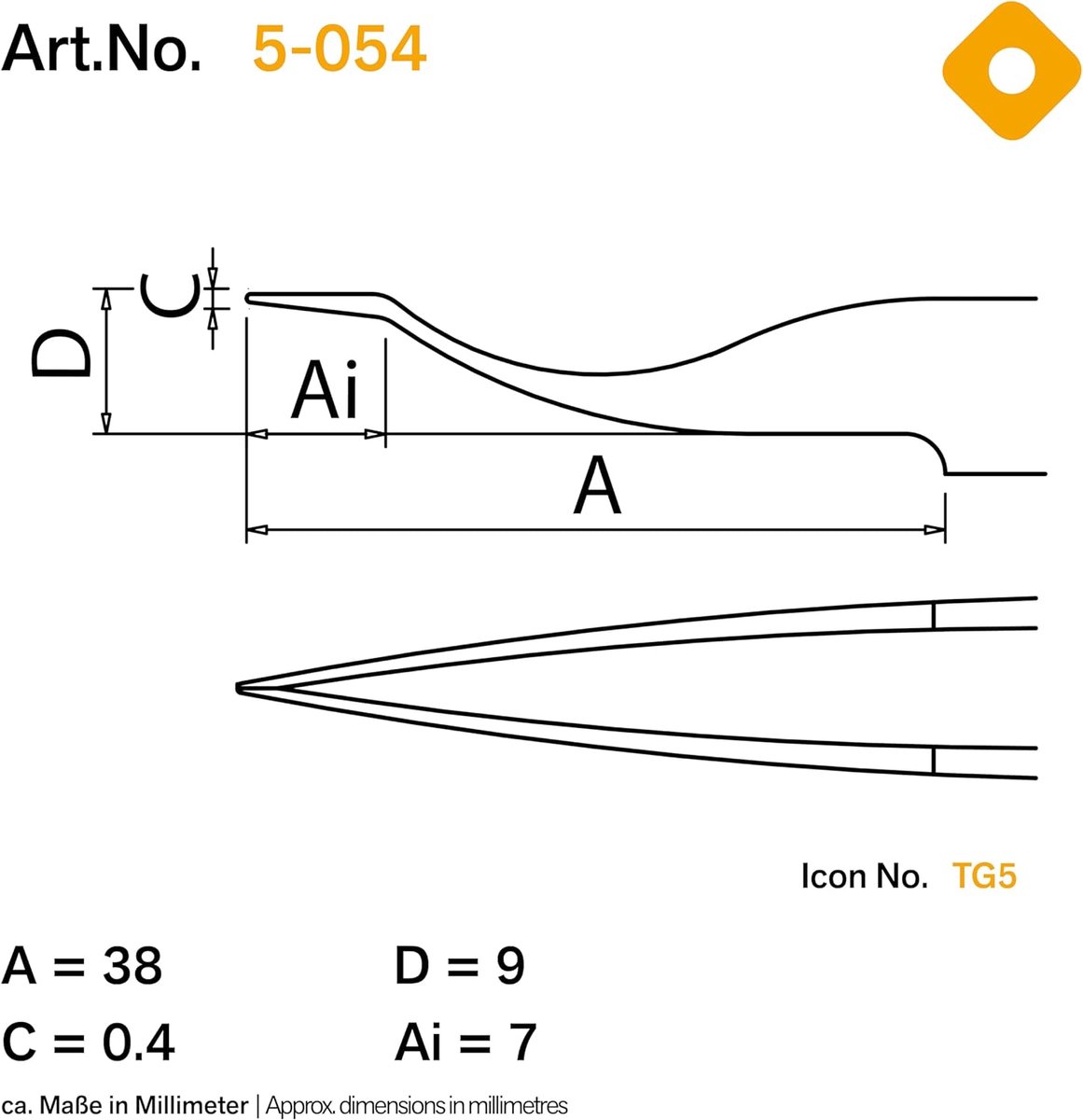 Precisie Pincet - SMD Pincet - Fijn Elektronisch Werk - Speciaal Staal - 120 mm - Doorzichtig