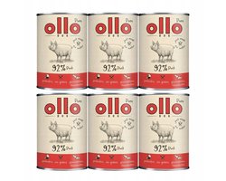 OLLO Pure Serie - Nat Hondenvoer - 6x850g - Hoog Vleesgehalte