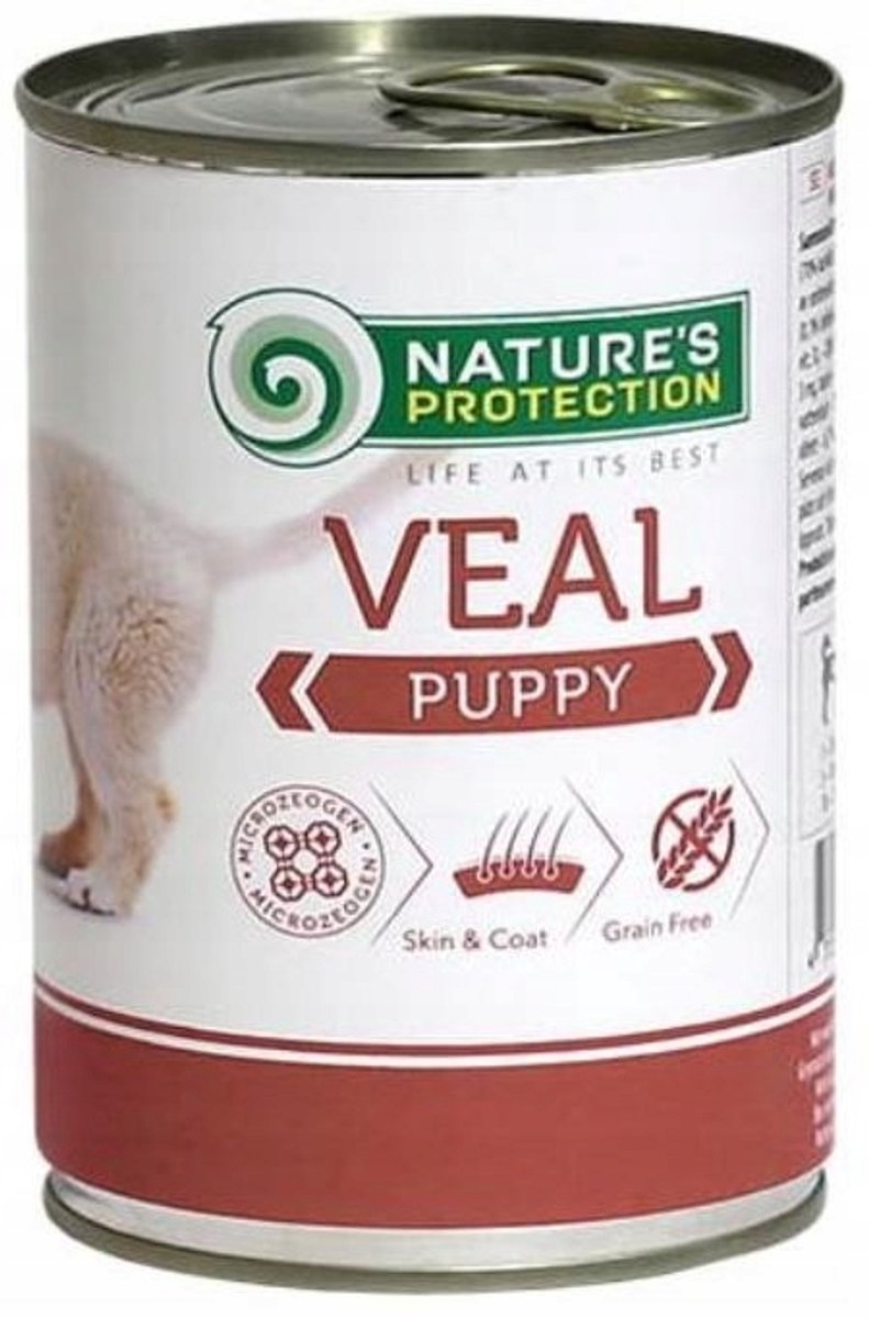 Nature's Protection Serie - Puppy Natvoer - 6x400g - Kalfsvlees - Bevat Omega 3