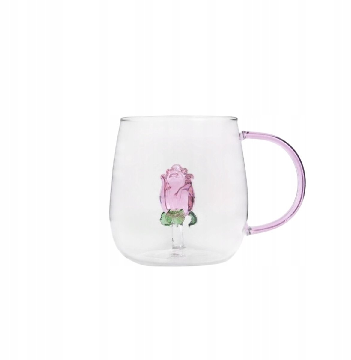 HOMLA Rosé Glas 400ml met Roos - Elegant Drinkglas