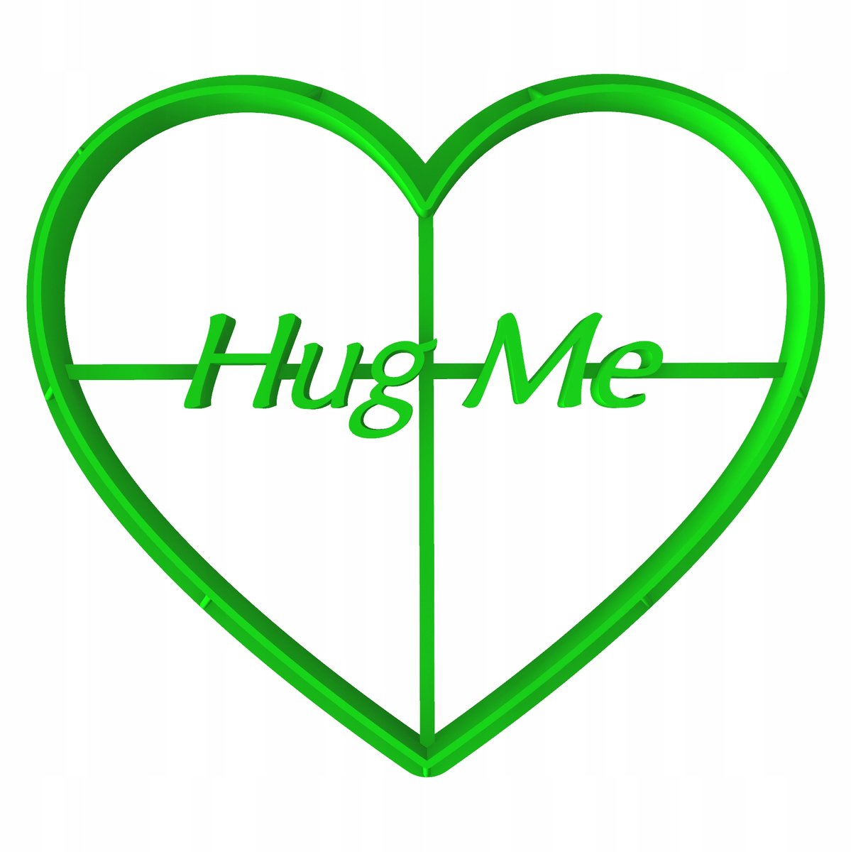 Valentijnsdag Hart Koekjesvorm "Hug Me" 8cm - Unieke Bakvorm