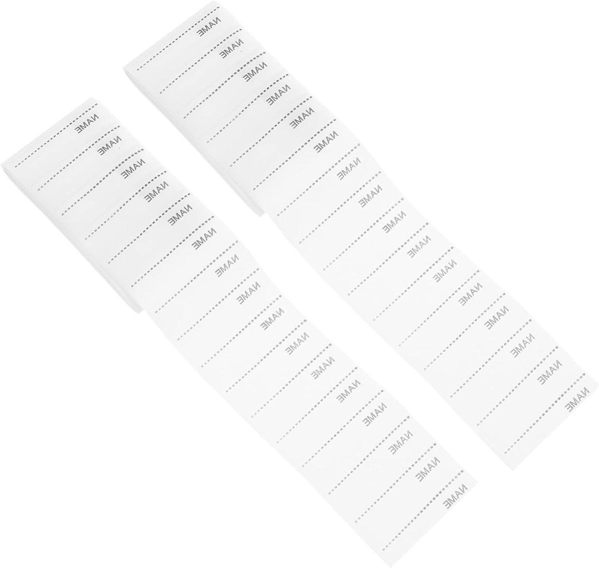 Naam Labels - Strijk Labels - Kleding Markeren - Wasbaar Materiaal - 2 Sets - Wit