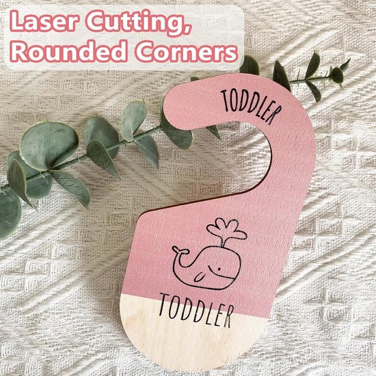 Babykast Verdelers - Kleding Organizer - Babykleding Sorteren - Natuurlijk Hout - 8 Stuks - Vogel Patroon — afbeelding 3