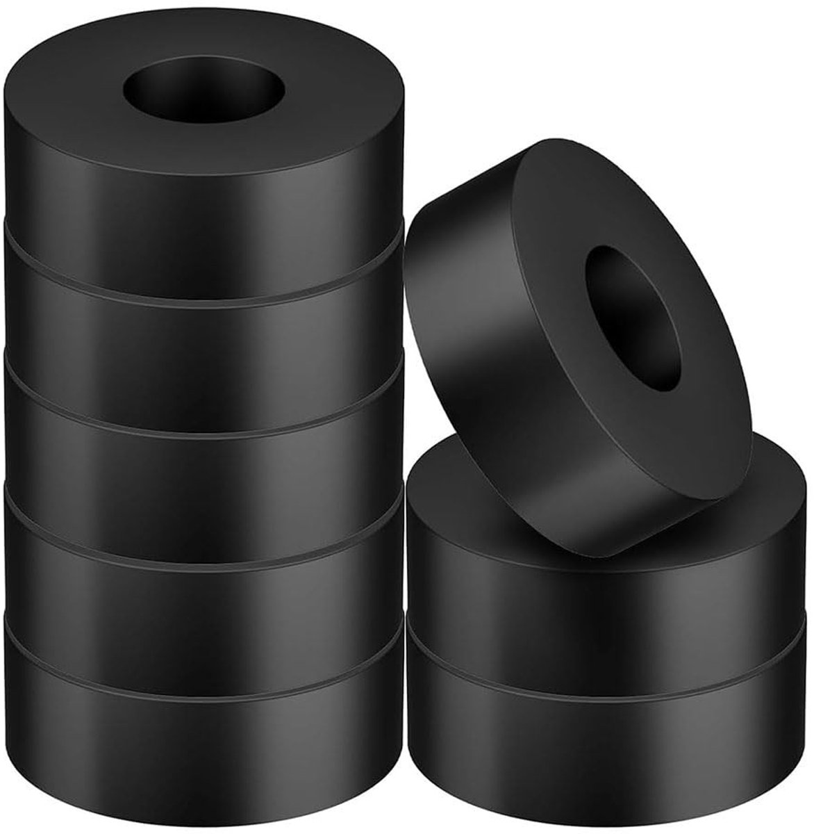 Dailygoods- Sluitringen Rubber - 0,6 m Binnendiameter - 2 cm Buitendiameter - 0,8 cm Dik - 50 Stuks - Zwart, Duurzaam - Afdichtringen