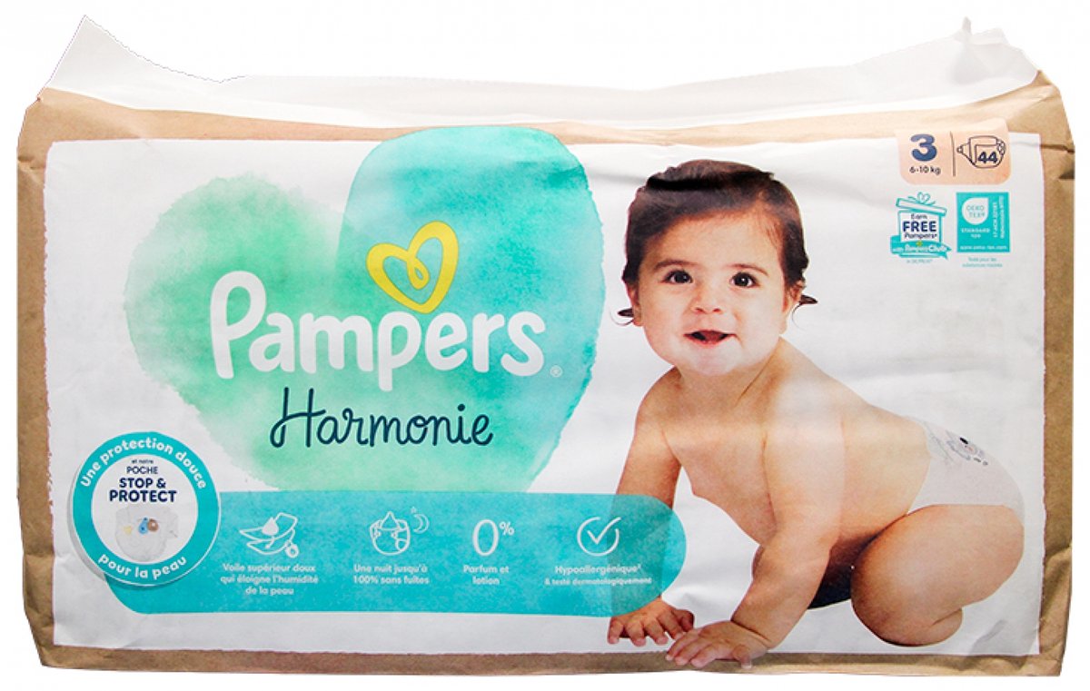 Pampers Harmonie Maat 3 44 Luiers (6-10 kg)