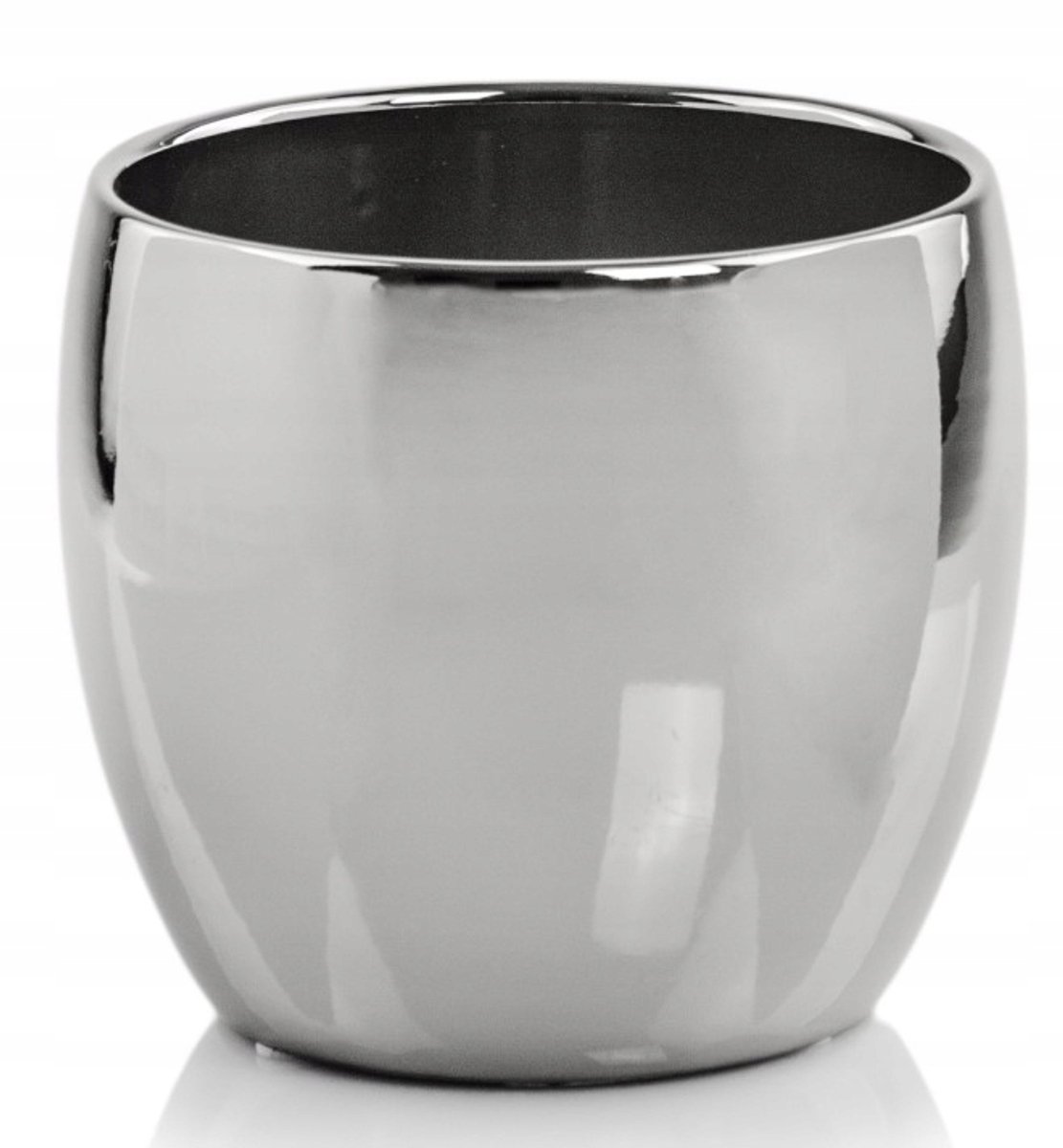 Keramiek Pot Zilver & Grijs - 17x17x16 cm