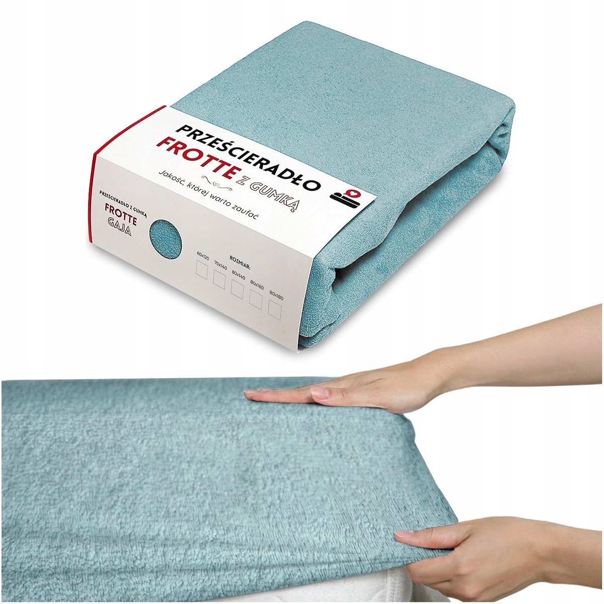 Terry hoeslaken 60x120 cm met elastiek - Mintgroen